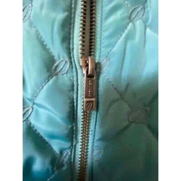 SPANNER Women's Vest Jacket Blue Zip Up Quilted Collared Lined Pocket M - Picture 3 of 7